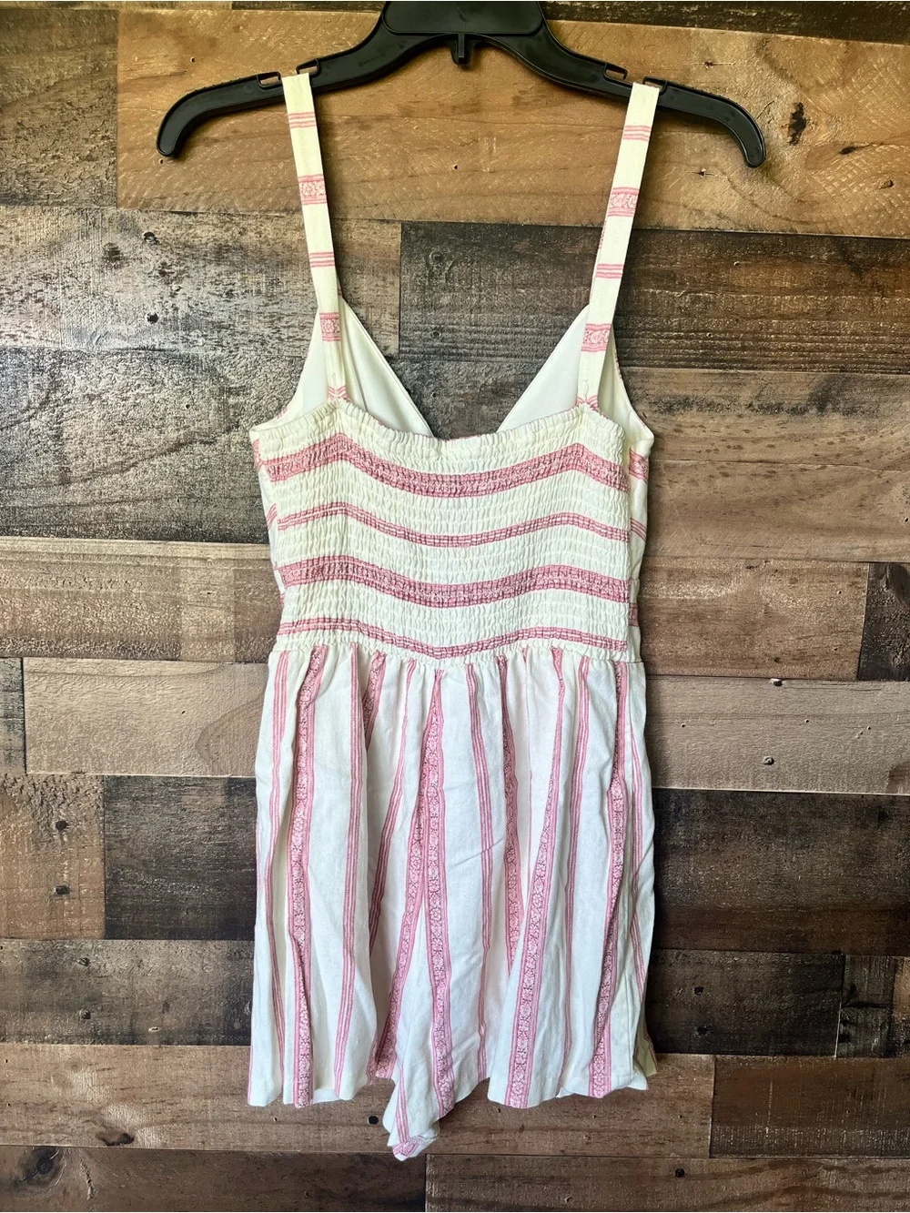 Women's Lily Rose Pink and Cream Romper | S - Picture 3 of 6